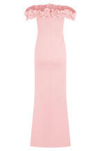 Nova Ruffle Off Shoulder Maxi Dress - Ballet Pink