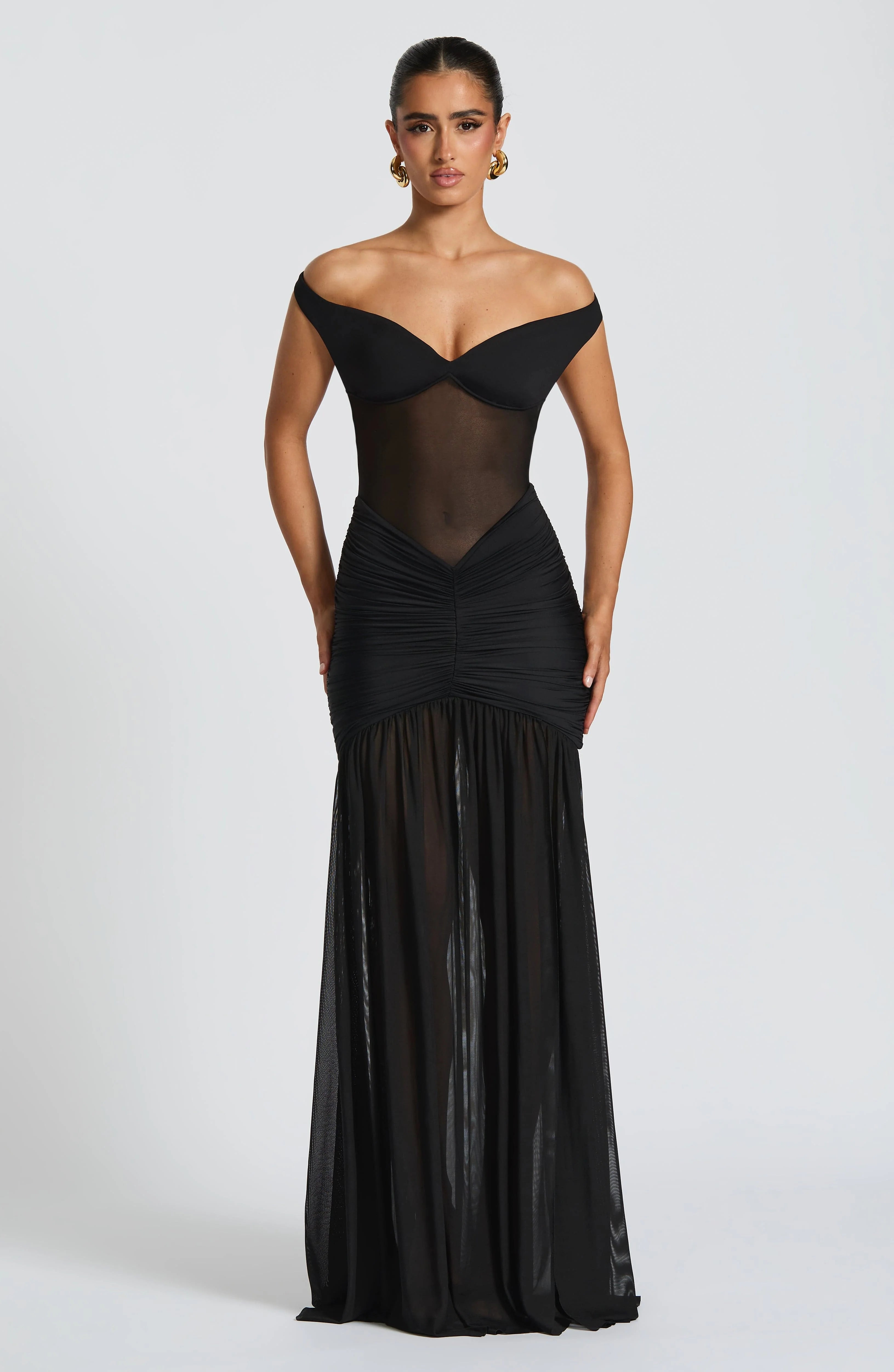 Alaia Maxi Dress in Black