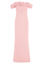 Nova Ruffle Off Shoulder Maxi Dress - Ballet Pink